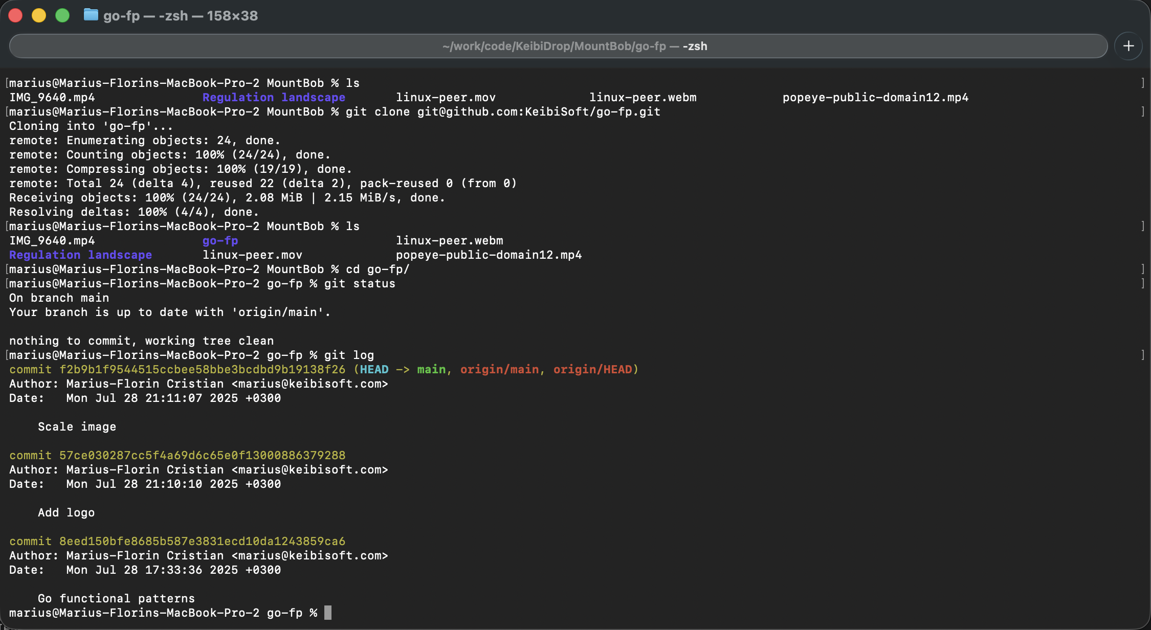 Git operations on the FUSE mount