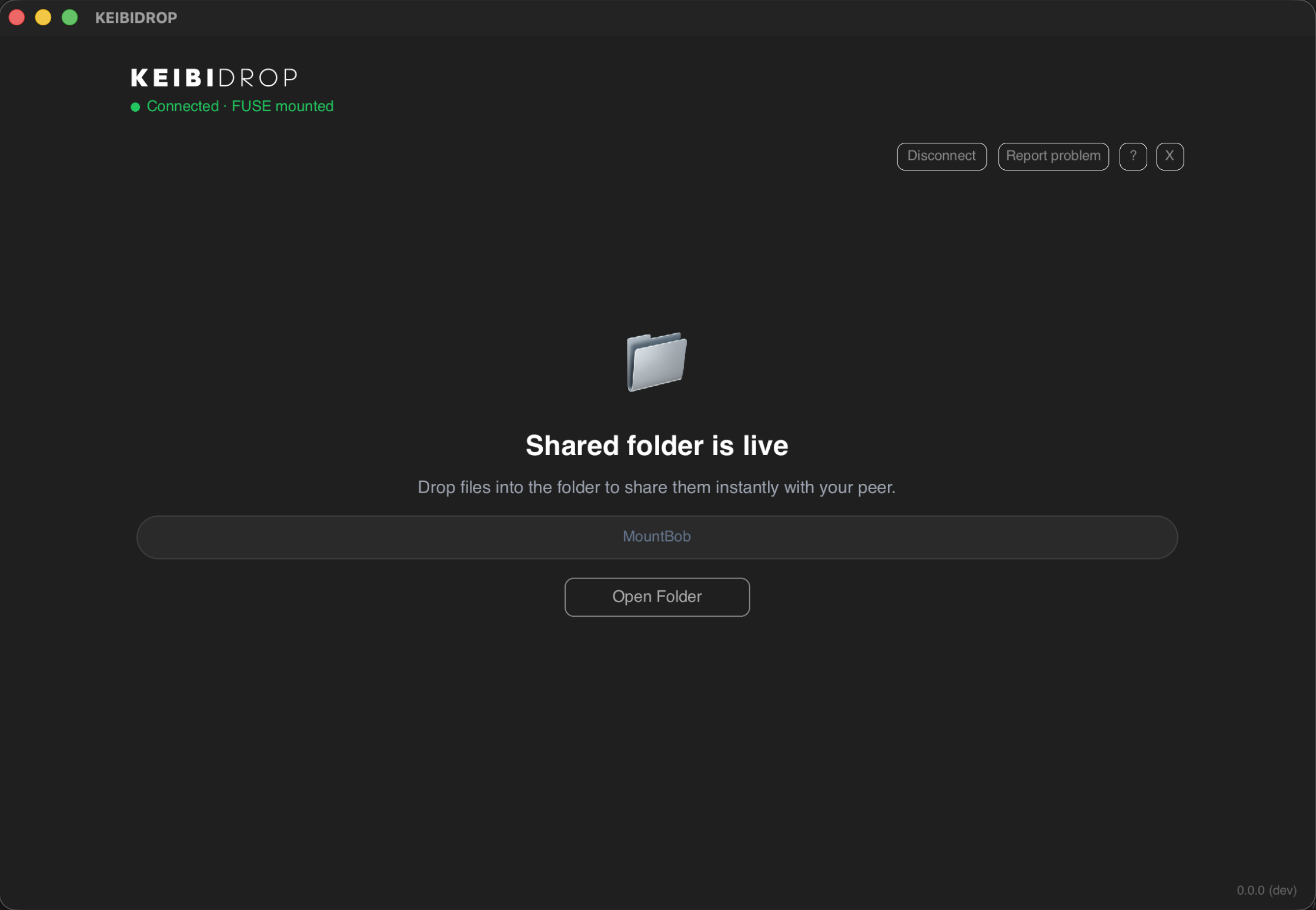 KeibiDrop virtual filesystem mode